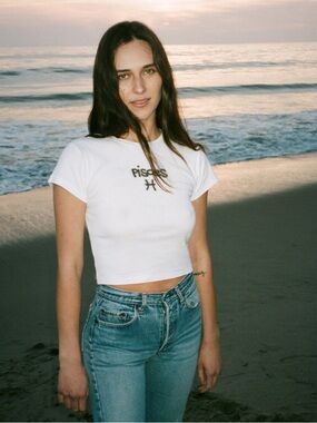 Realisation Par Pisces Graphic Crop Tee - size S